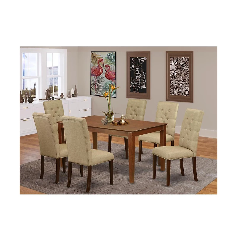 East West Furniture Dining Room Set Mahogany