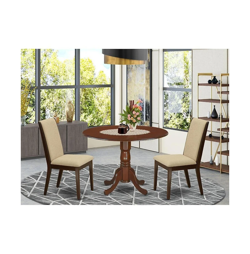 East West Furniture Dining Room Set Mahogany