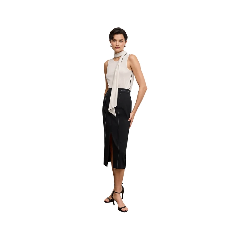 M.m.LaFleur Women's Felicity Scarf Tank - Cloud Jersey