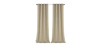 GoodGram 2 Pack: Hotel Thermal Grommet 100% Blackout Curtains