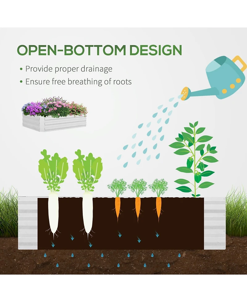 Outsunny Raised Garden Bed with Cover, Mini house