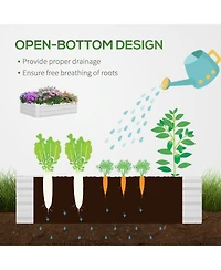 Outsunny Raised Garden Bed with Cover, Mini house