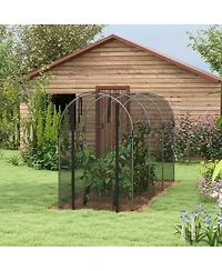 Outsunny 4' x 12' Plant Protection Tent Crop Cage with Door