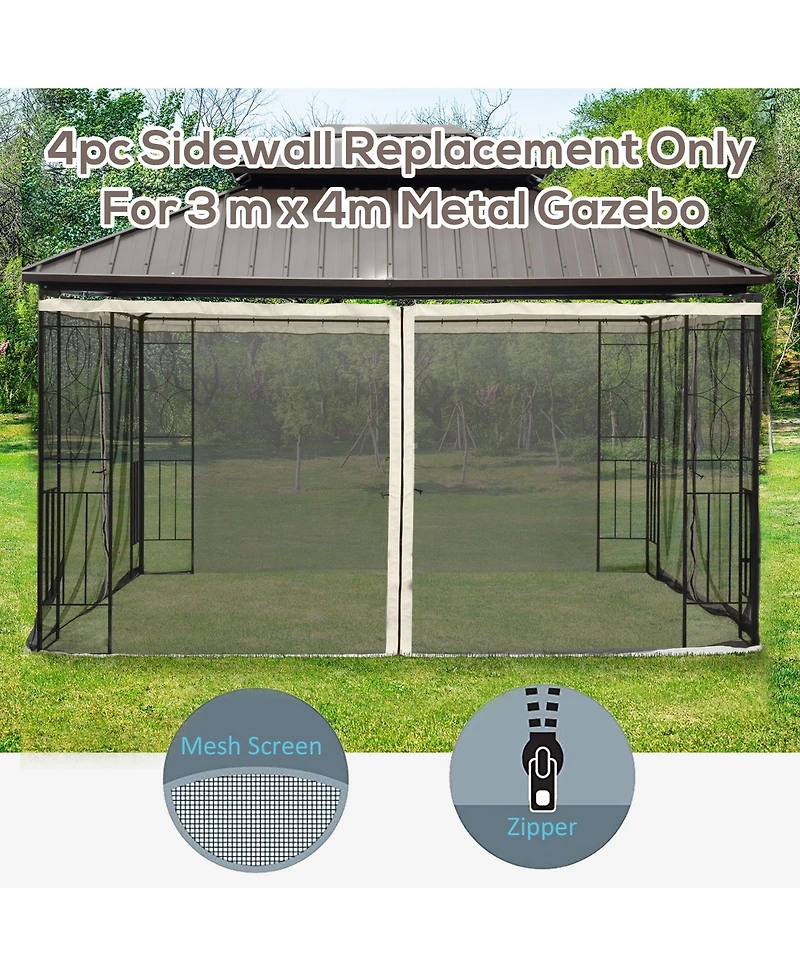 Outsunny 10' x 13' Replacement Netting for Patio Gazebo