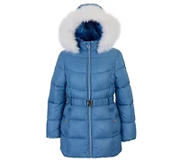 Michael Kors Big Girls Belted Stadium Puffer Jacket
