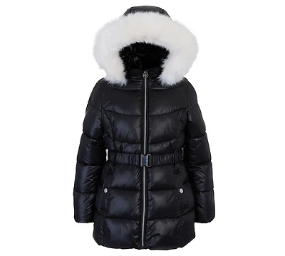 Michael Kors Big Girls Belted Stadium Puffer Jacket