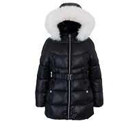 Michael Kors Big Girls Belted Stadium Puffer Jacket