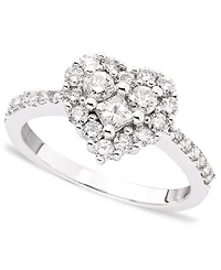 Classique by Effy Diamond Heart Ring (9/10 ct. t.w.) 14k White Gold