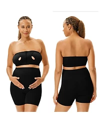 Motherhood Maternity Seamless Front Close Nursing and Hands-Free Pumping Bandeau Bra