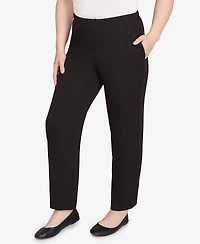 Alfred Dunner Petite Ribbed Knit Short Length Pants