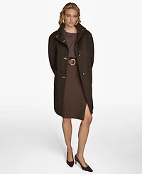 Donna Karan New York Women's Stand-Collar Single-Breasted Coat