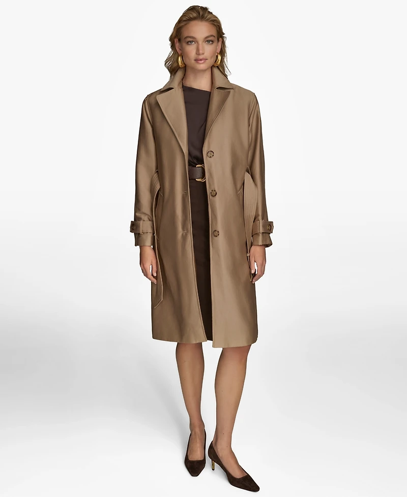 Donna Karan New York Women's Single-Breasted Belted Trench Coat
