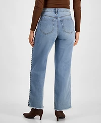 And Now This Petite Side-Braid Straight-Leg Jeans, Macy's Exclusive