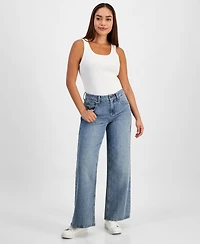 And Now This Petite Studded Wide-Leg Jeans, Macy's Exclusive