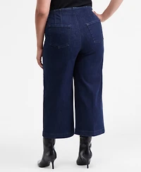 I.n.c. International Concepts Plus Cropped Wide-Leg Pants, Macy's Exclusive