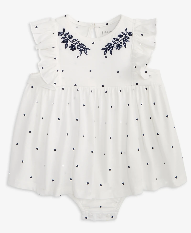 First Impressions Baby Girls Pin-Dot Skirted Sunsuit, Macy's Exclusive