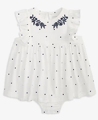 First Impressions Baby Girls Pin-Dot Skirted Sunsuit, Macy's Exclusive
