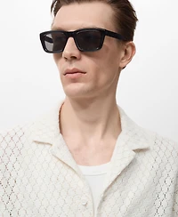 Mango Men's Openwork Detail Cotton Shirt