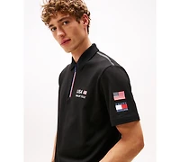 Tommy Hilfiger Men's x U.s. SailGP Team Short Sleeve Tech Polo Shirt