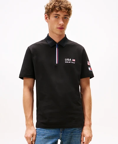 Tommy Hilfiger Men's x U.s. SailGP Team Short Sleeve Tech Polo Shirt