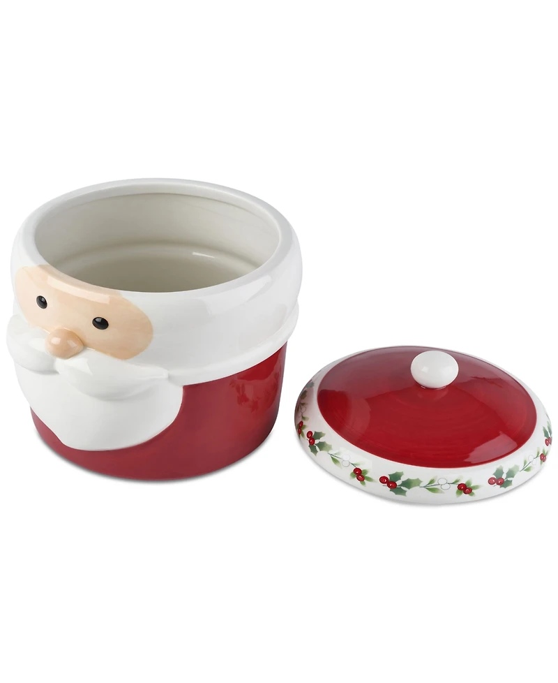 Winterberry Santa Lidded Canister
