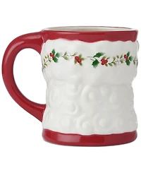 Winterberry African-American Santa Figural Mug
