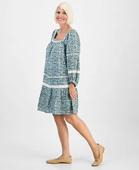 Style & Co Petite Floral Vines Romantic Lace Dress, Macy's Exclusive