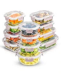 JoyJolt 24-Pc. Glass Storage Containers with Lids