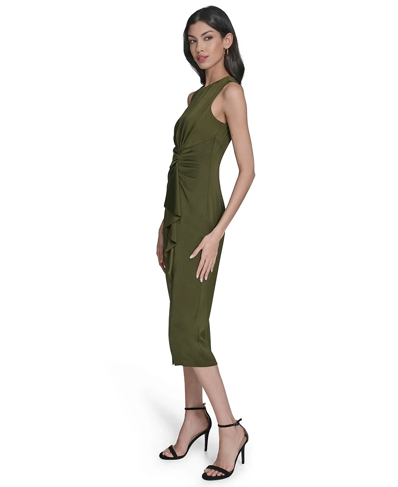 Vince Camuto Women's Satin Tuck-Waist Midi Dress