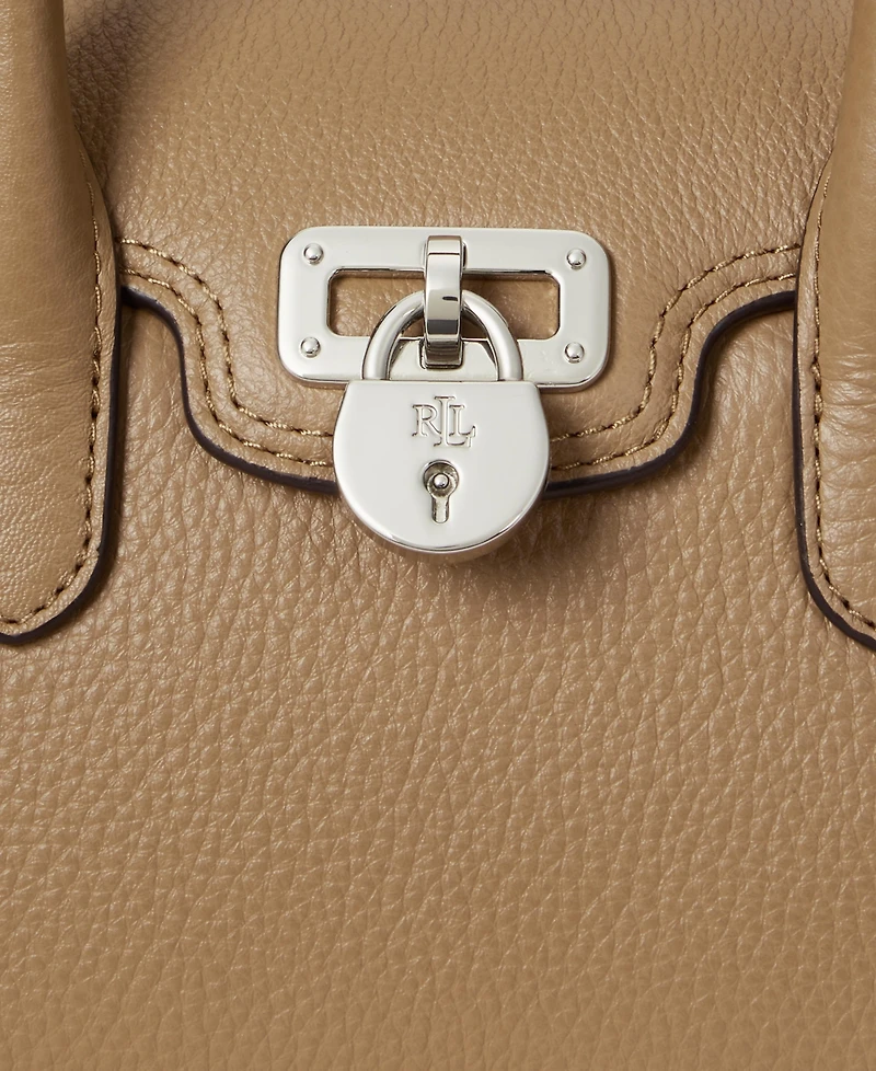 Lauren Ralph Lauren Tanner Small Pebbled Leather Satchel