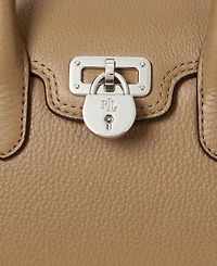 Lauren Ralph Lauren Tanner Small Pebbled Leather Satchel