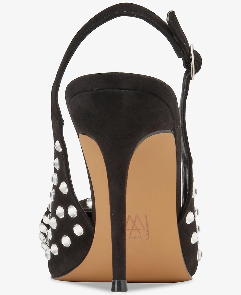 Aaj By Aminah Women's Gemma Bow Slingback Pumps