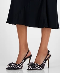 Aaj By Aminah Women's Gemma Bow Slingback Pumps