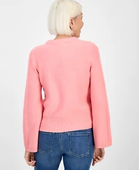 Style & Co Petite Ribbed Bell-Sleeve Sweater, Macy's Exclusive