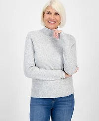 Style & Co Petite Mock Neck Sweater, Macy's Exclusive