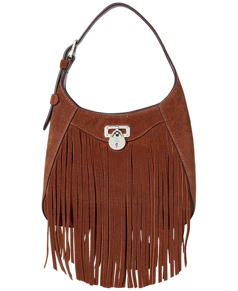 Lauren Ralph Lauren Tanner Small Suede Fringe Shoulder Bag