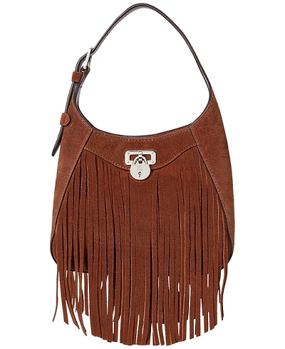 Lauren Ralph Lauren Tanner Small Suede Fringe Shoulder Bag