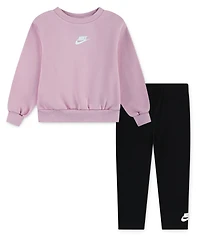 Nike Toddler Girls 2-Piece Solid Crewneck Top and Leggings Set
