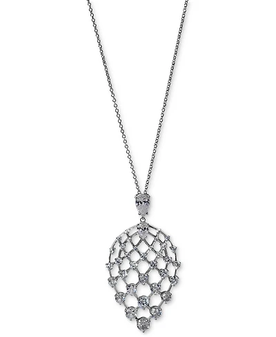 Eliot Danori Cubic Zirconia Lacey Pendant Necklace, 17" + 3" extender