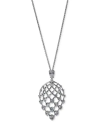 Eliot Danori Cubic Zirconia Lacey Pendant Necklace, 17" + 3" extender