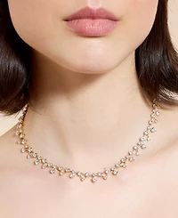Eliot Danori Cubic Zirconia Lacey All-Around Statement Necklace, 15" + 3" extender