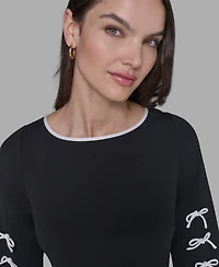 Karl Lagerfeld Paris Women's Boat Neck Sheath Dress