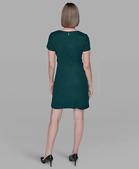Karl Lagerfeld Paris Women's Embellished Knit Tweed A-line Dress
