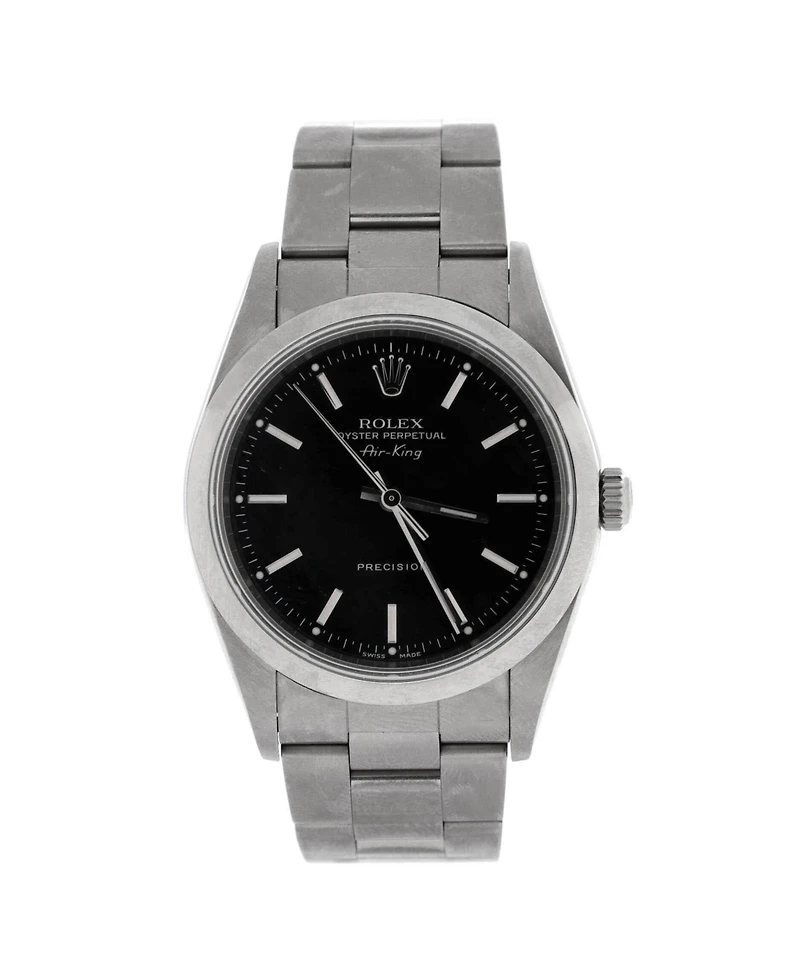 Pre-Owned Rolex Oyster Perpetual Air King Automatic Watch in Stainless Steel 34mm