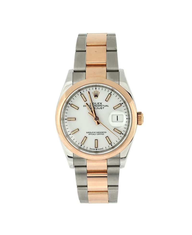 Pre-Owned Rolex Oyster Perpetual Datejust Automatic Watch in Stainless Steel and Rose Gold 36mm