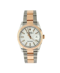 Pre-Owned Rolex Oyster Perpetual Datejust Automatic Watch in Stainless Steel and Rose Gold 36mm