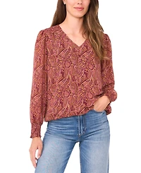 Sam & Jess Women's Blouson V-Neck Top
