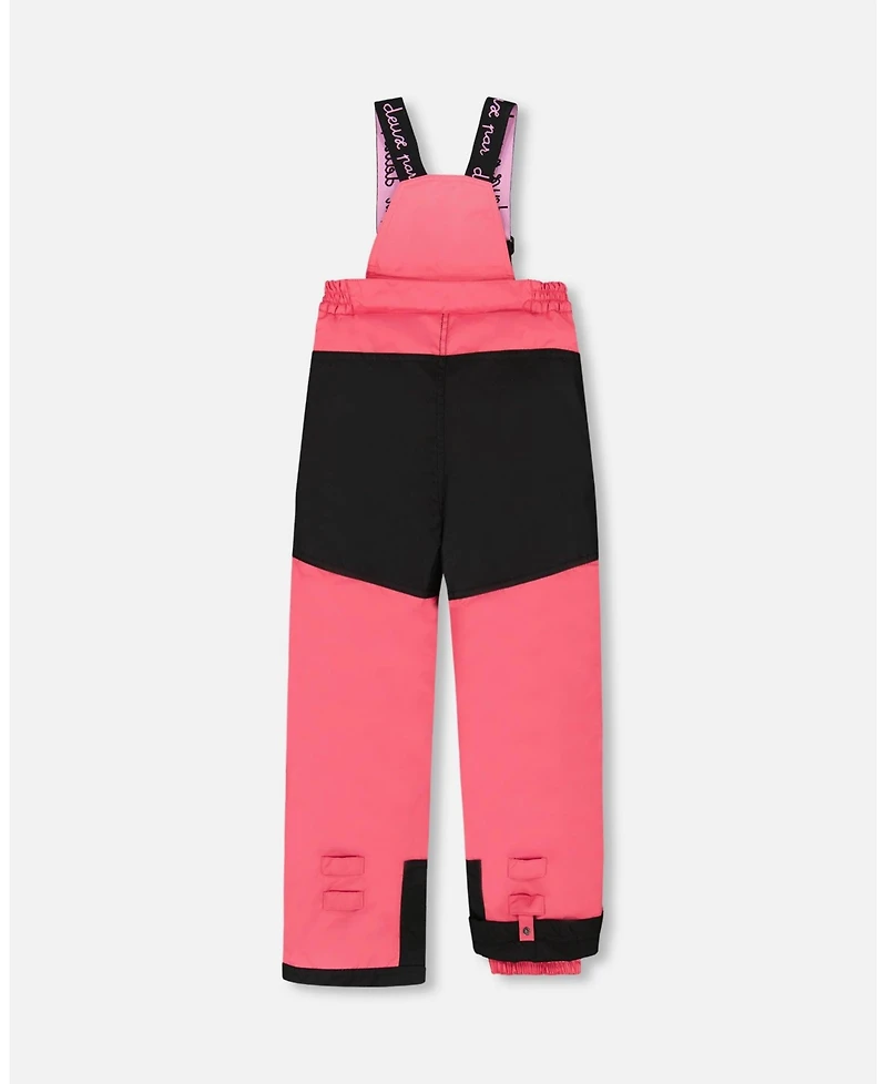 Deux par Little Girls Two-Piece Play Snowsuit Flash Coral with Butterfly Print Jacket - Toddler|Child