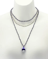 Betsey Johnson Faux Stone Witch Hat Disco Ball Pendant Layered Necklace