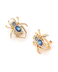 Betsey Johnson Faux Stone Spider Stud Earrings